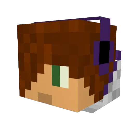 zebigokapi Minecraft avatar head, 3D render