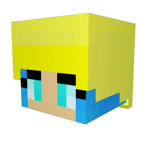 zebra003 Minecraft avatar head, 3D render