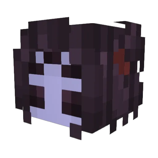 zebrajack Minecraft avatar head, 3D render