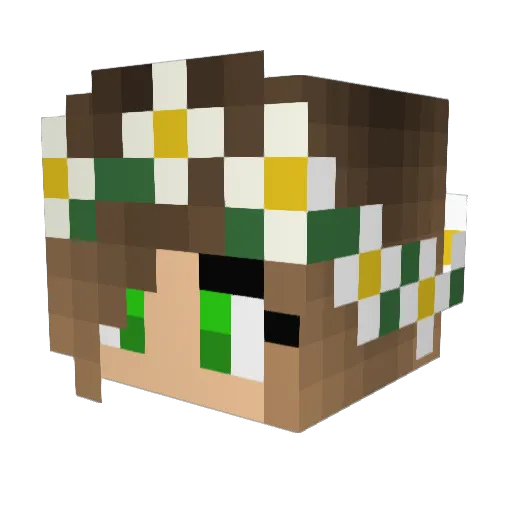 zebralover88 Minecraft avatar head, 3D render