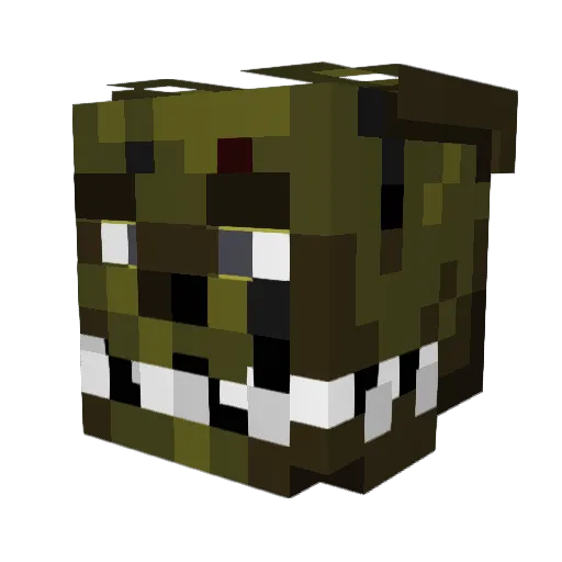 zebrapatronus Minecraft avatar head, 3D render