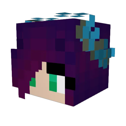 zebrawood102 Minecraft avatar head, 3D render