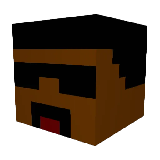 zebucket Minecraft avatar head, 3D render