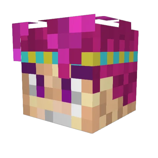 zechinni Minecraft avatar head, 3D render
