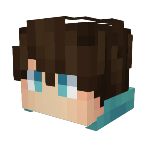 zeddez Minecraft avatar head, 3D render