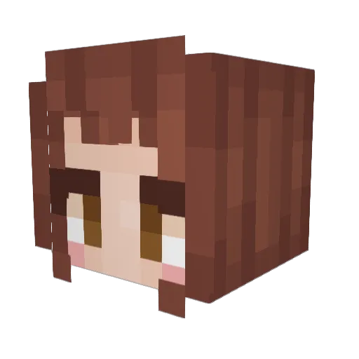 zedding Minecraft avatar head, 3D render