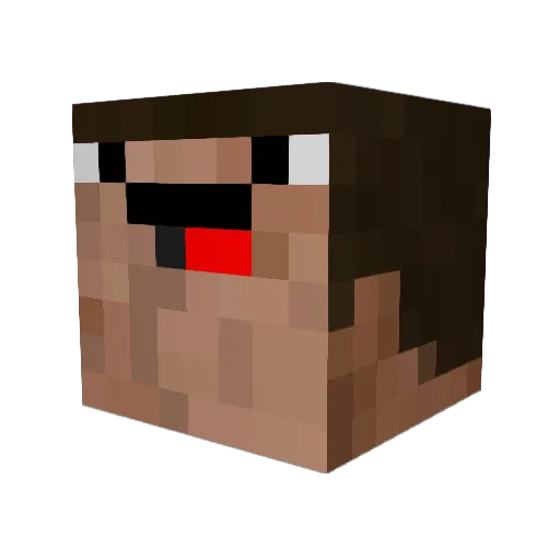 zeddistory Minecraft avatar head, 3D render