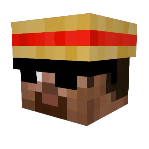 zedelem Minecraft avatar head, 3D render