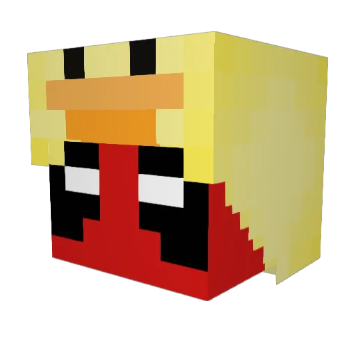 zedyyx Minecraft avatar head, 3D render