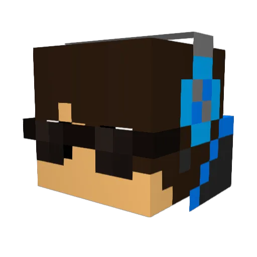 zee_ManYT Minecraft avatar head, 3D render