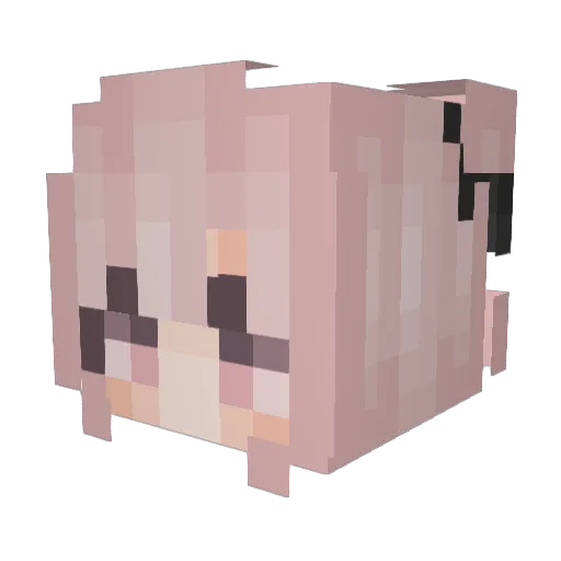 zeebss Minecraft avatar head, 3D render