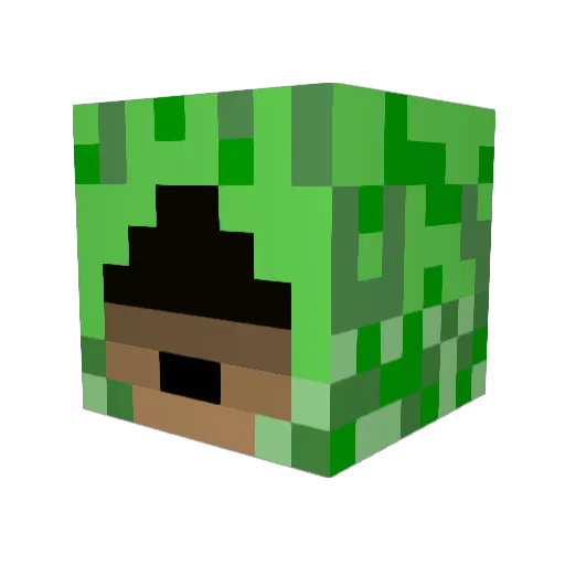 zeedyay Minecraft avatar head, 3D render