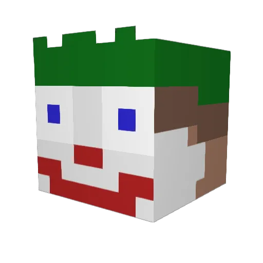 zeeftw Minecraft avatar head, 3D render