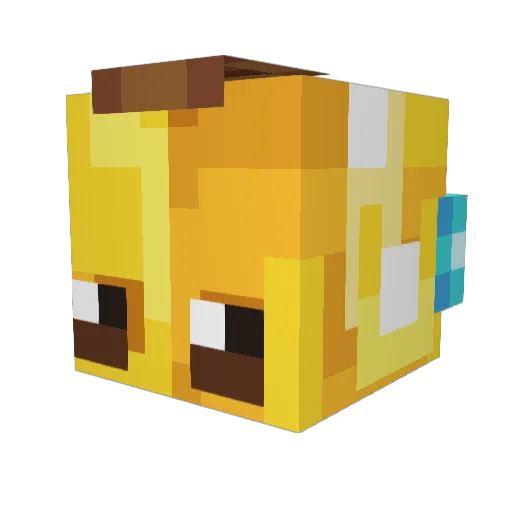 zeehks Minecraft avatar head, 3D render