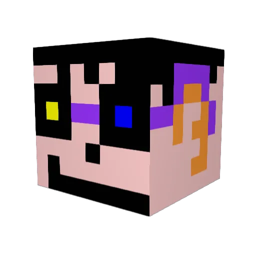 zeek1073 Minecraft avatar head, 3D render