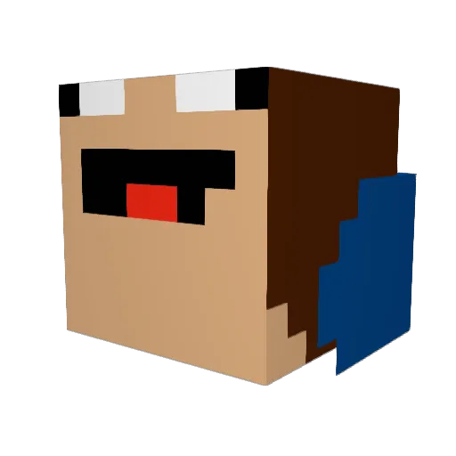 zeek292 Minecraft avatar head, 3D render