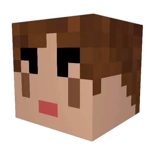 zeekmartini Minecraft avatar head, 3D render