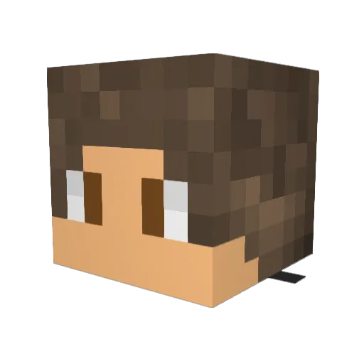 zeeky3 Minecraft avatar head, 3D render