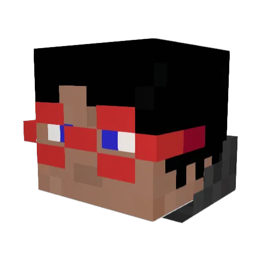 zeelous Minecraft avatar head, 3D render
