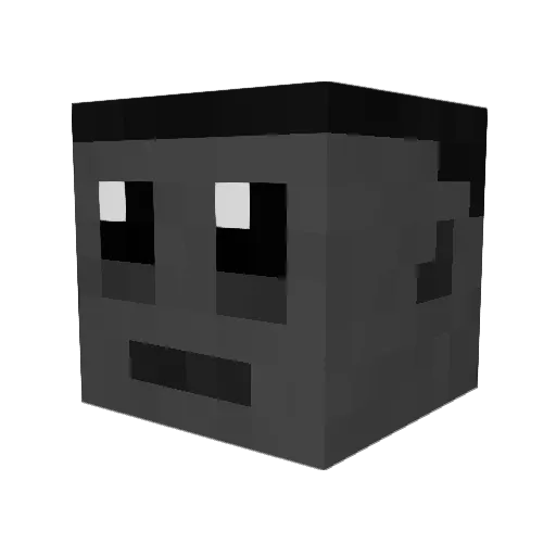 zefryy Minecraft avatar head, 3D render