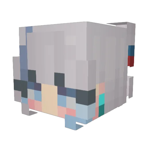 zehongjun Minecraft avatar head, 3D render