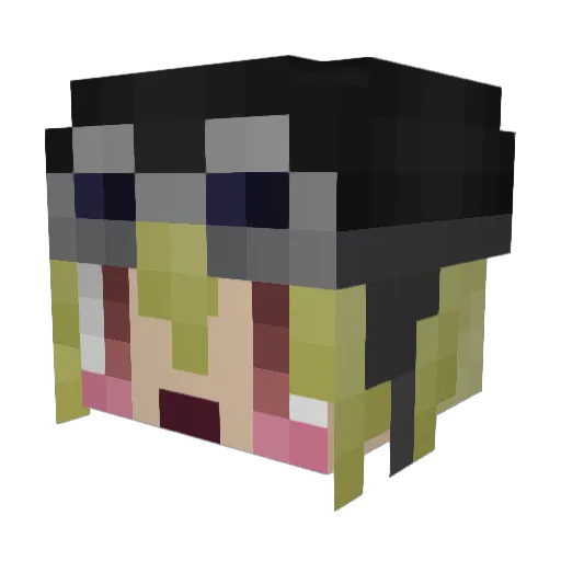 zeichi Minecraft avatar head, 3D render