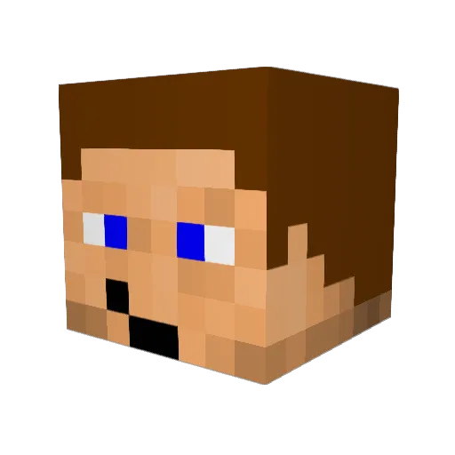 zeikex Minecraft avatar head, 3D render