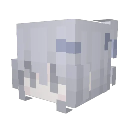 zeiraCAT Minecraft avatar head, 3D render
