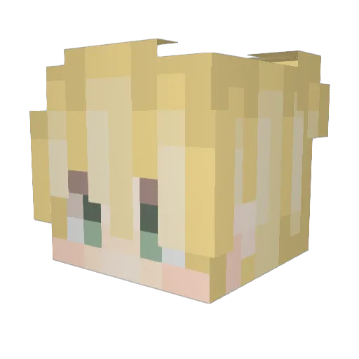 zeitig Minecraft avatar head, 3D render