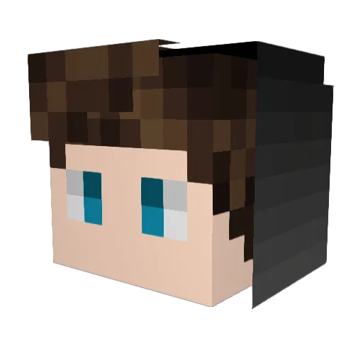 zekain Minecraft avatar head, 3D render
