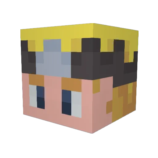 zekawesome Minecraft avatar head, 3D render