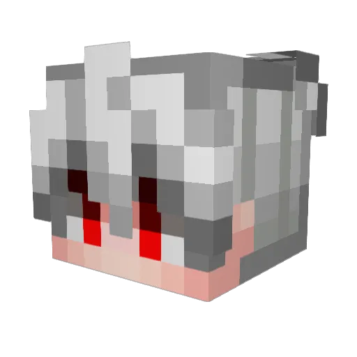 zekkho Minecraft avatar head, 3D render