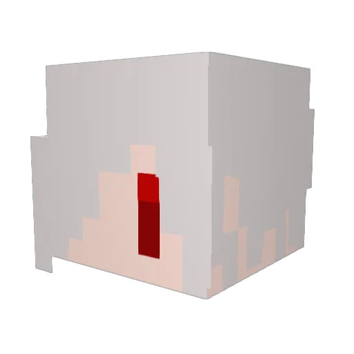zekusi Minecraft avatar head, 3D render