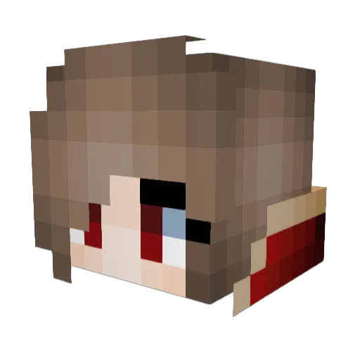 zeldakulit Minecraft avatar head, 3D render