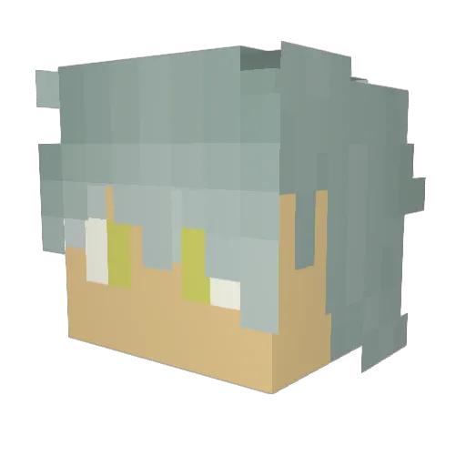 zeldius Minecraft avatar head, 3D render