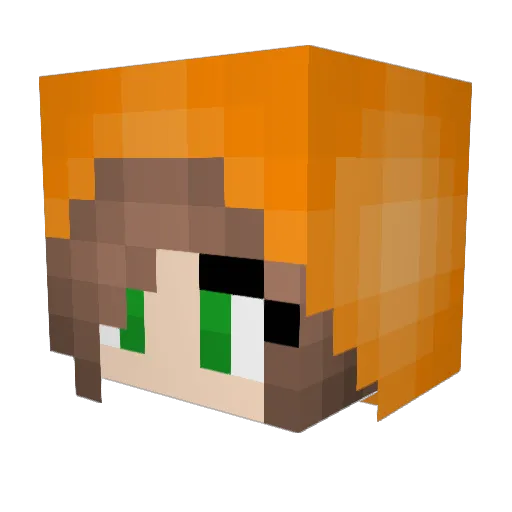zeleews Minecraft avatar head, 3D render