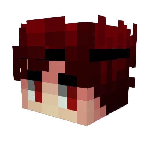 zelexe Minecraft avatar head, 3D render