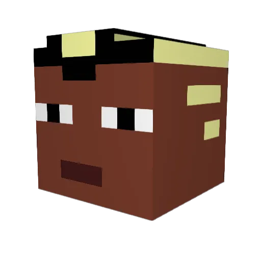 zeliano13 Minecraft avatar head, 3D render