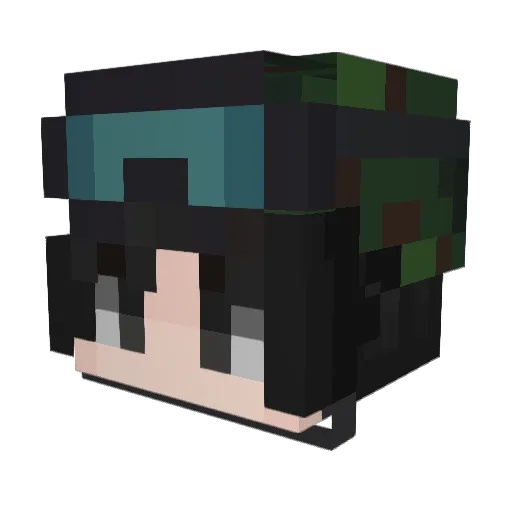 zelldinct Minecraft avatar head, 3D render