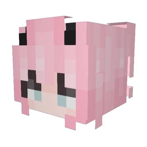 zelmi Minecraft avatar head, 3D render