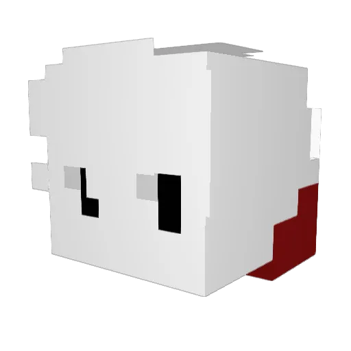 zemean Minecraft avatar head, 3D render