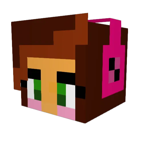 zena99 Minecraft avatar head, 3D render