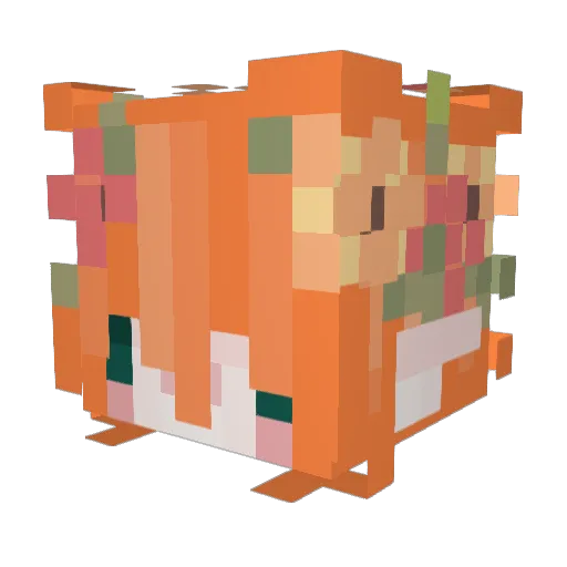 zenan001 Minecraft avatar head, 3D render