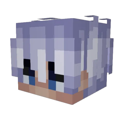zenaxel Minecraft avatar head, 3D render