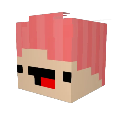 zendelas Minecraft avatar head, 3D render