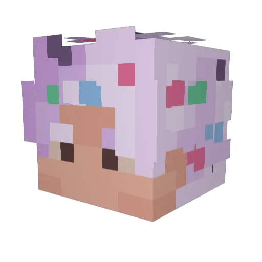 zendied Minecraft avatar head, 3D render