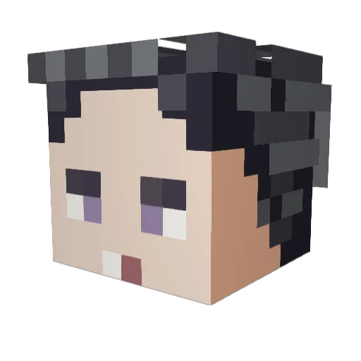 zenichi14 Minecraft avatar head, 3D render