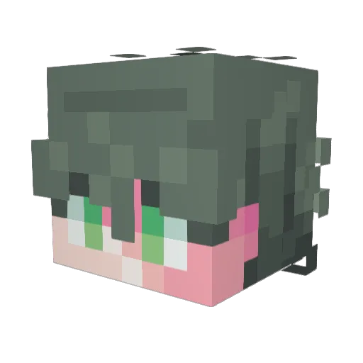 zeniey Minecraft avatar head, 3D render