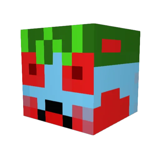 zenkin108 Minecraft avatar head, 3D render