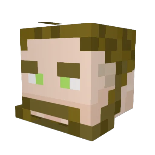 zenlelou Minecraft avatar head, 3D render